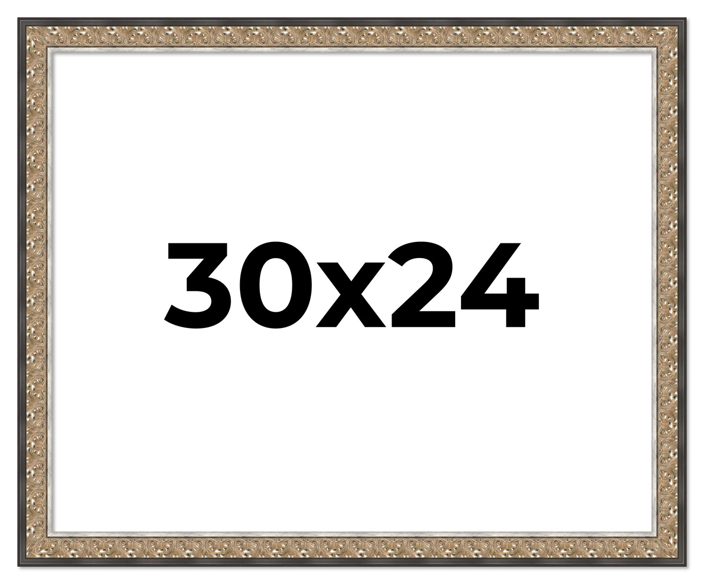 Ornate Silver Picture Frame - UV Acrylic, Backing Board, Hanging Hardware Included