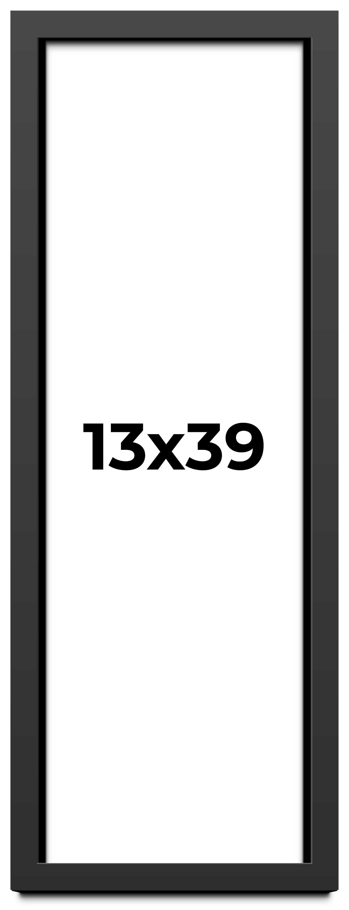 Panoramic Flat Black Picture Frame - UV Acrylic, Foam Board Backing, Hanging Hardware