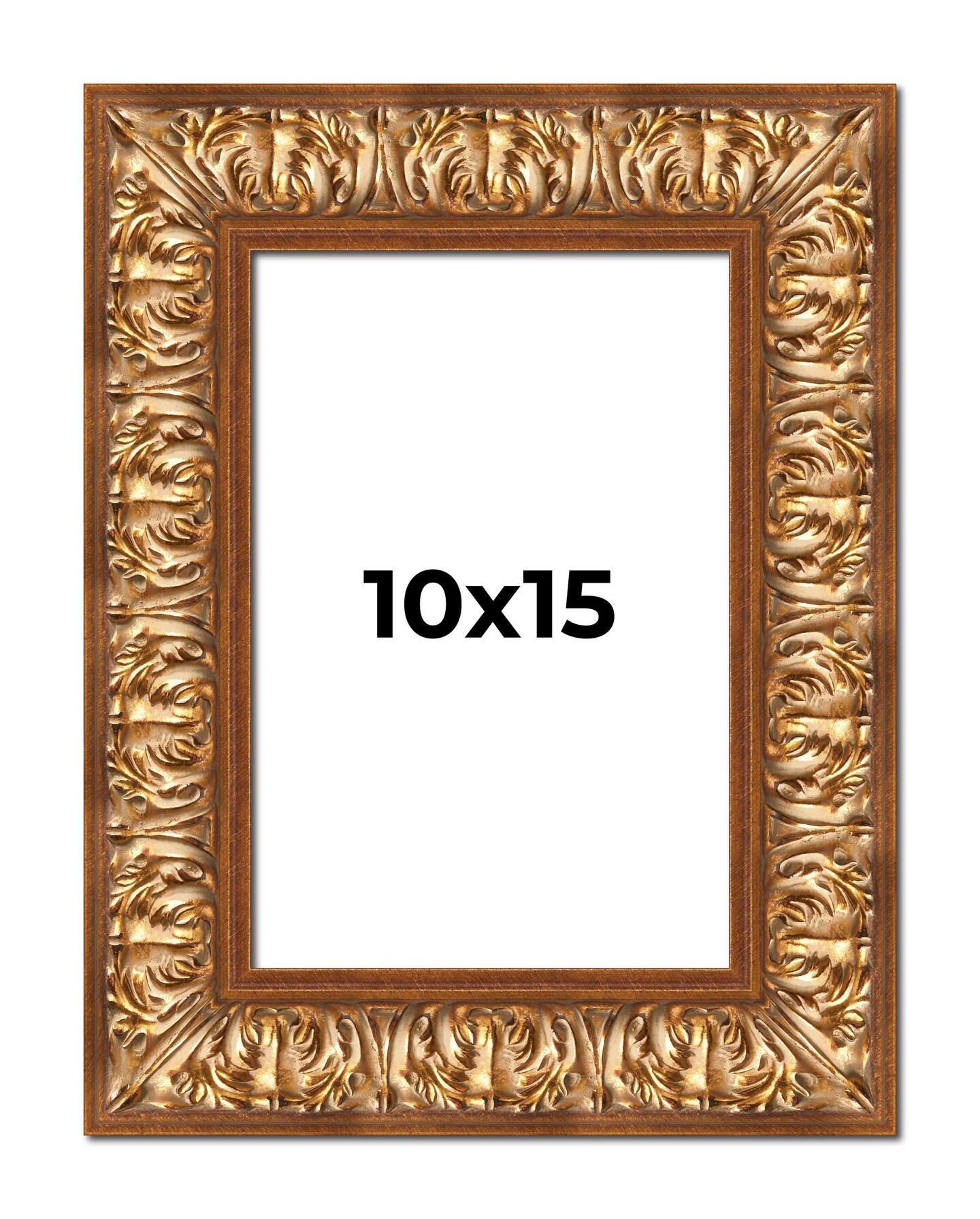 Photo Size Modern Shadow Box 1" Depth Gold Frame - UV Acrylic, Backing, Hanging Hardware