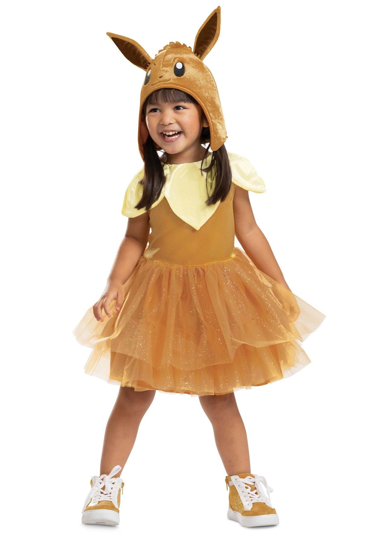 Disguise Eevee Costume Tutu Official Pokemon Toddler Dress Headpiece Size (3T-4T)