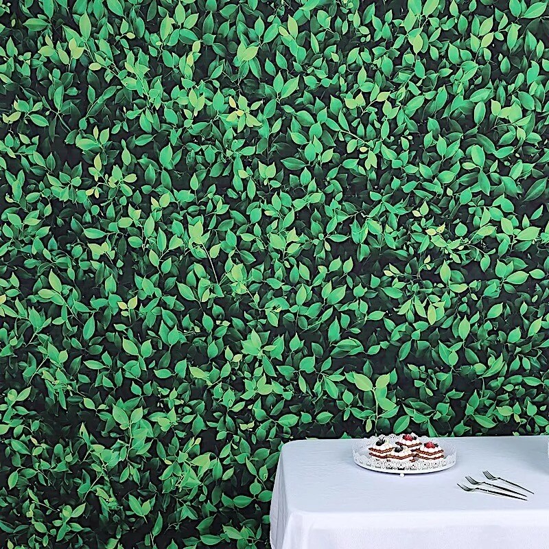 8 ft x 8 ft Printed Vinyl Greenery Banner Photo Backdrop Party Event Decorations
