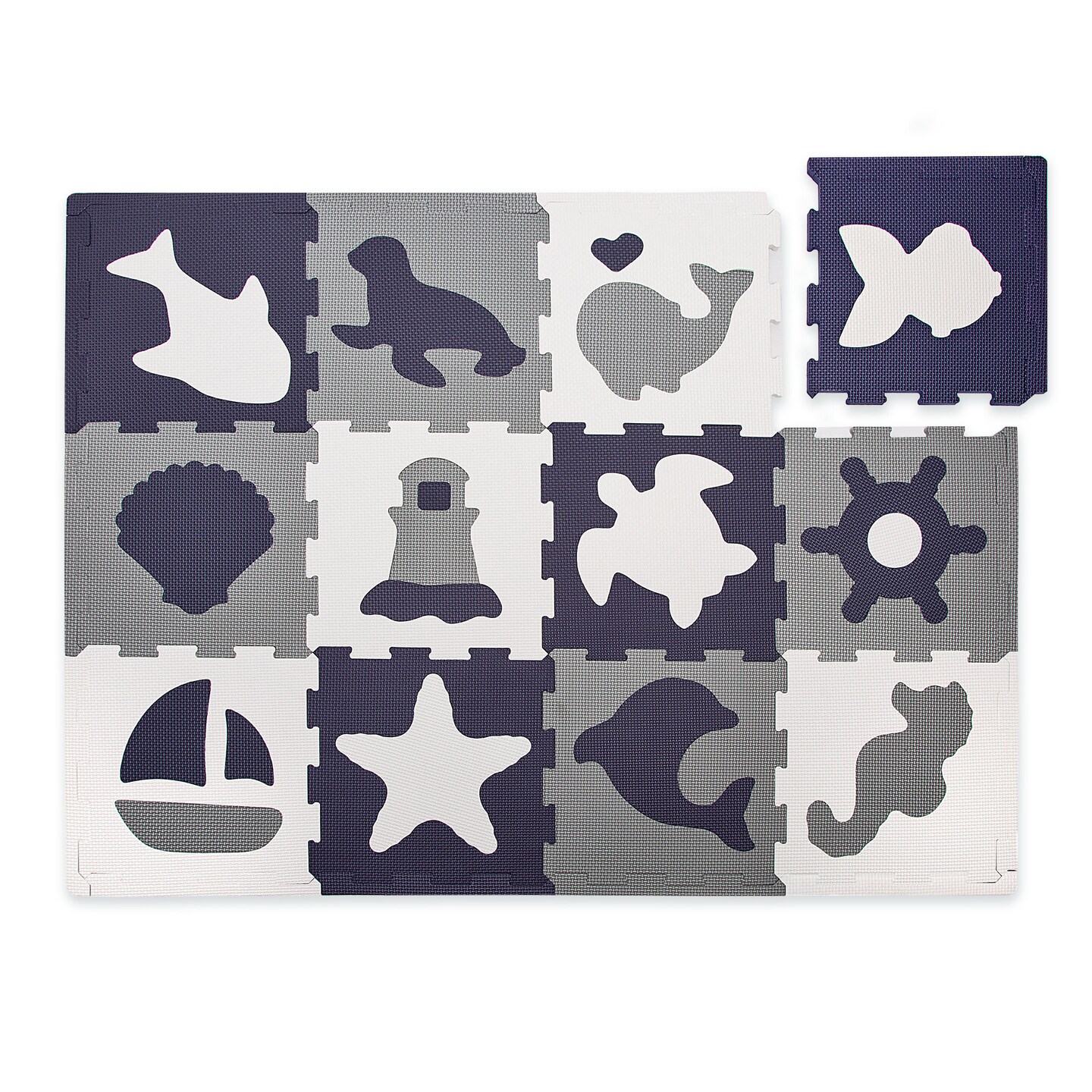 Hakuna Matte Stylish Baby Mat Marine World 47x35", 12 Foam Floor
