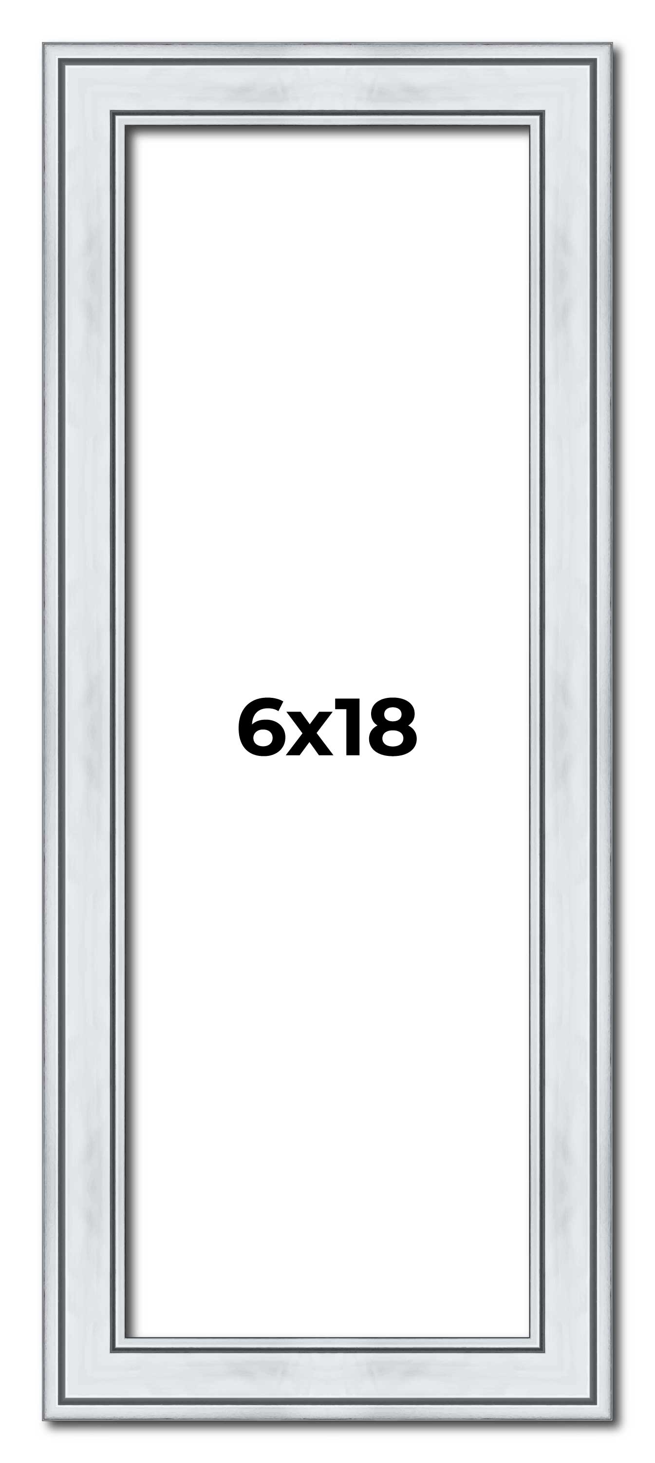 Panoramic Classic Silver Picture Frame - UV Acrylic, Foam Board Backing, Hanging Hardware