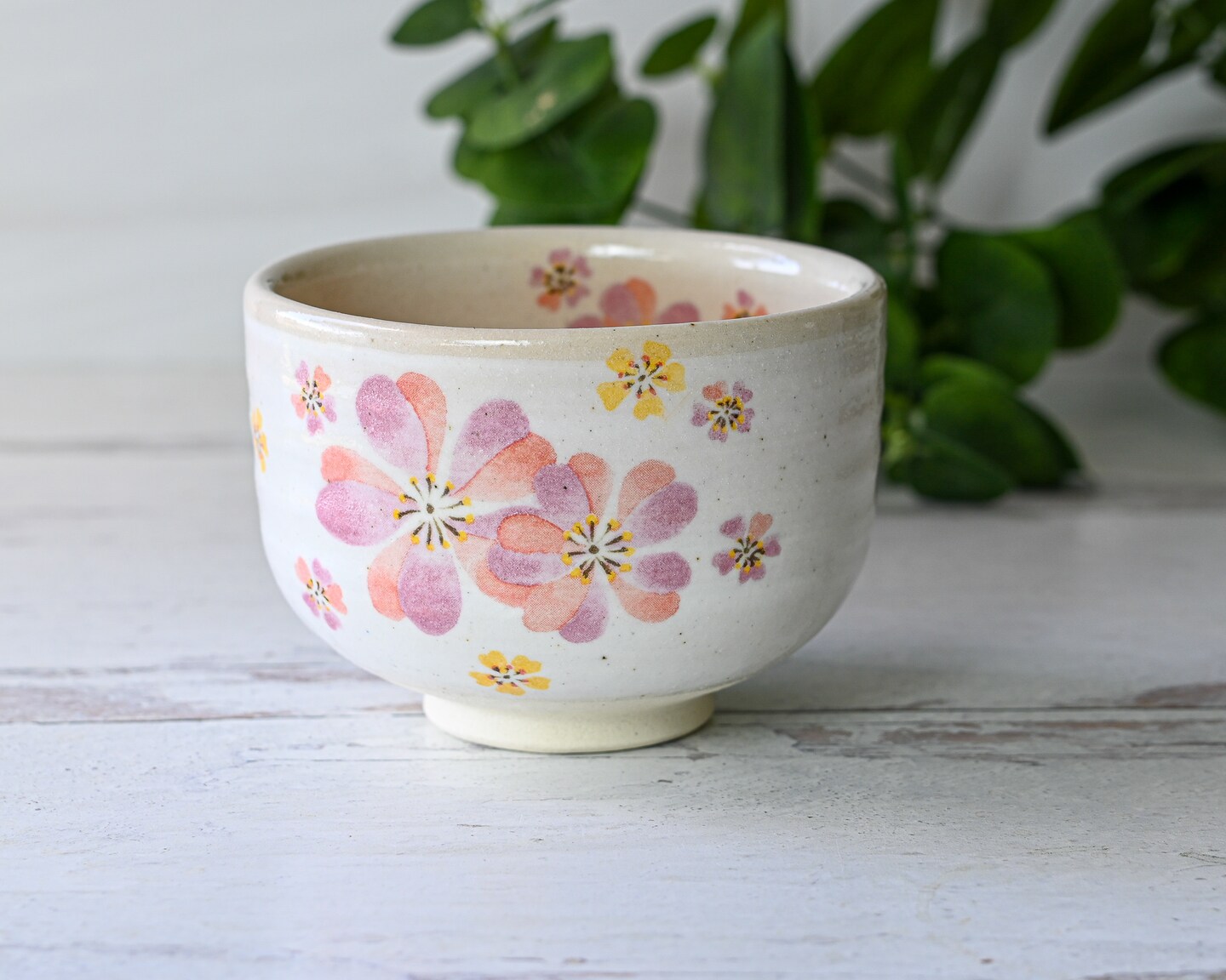 Sakura Japanese pottery 今月いっぱい桜祭りセール❢お安くしてます‼️　tea Cherry Pot Tea Ceramic Blue Navy Flowers Blossom アンティーク雑貨