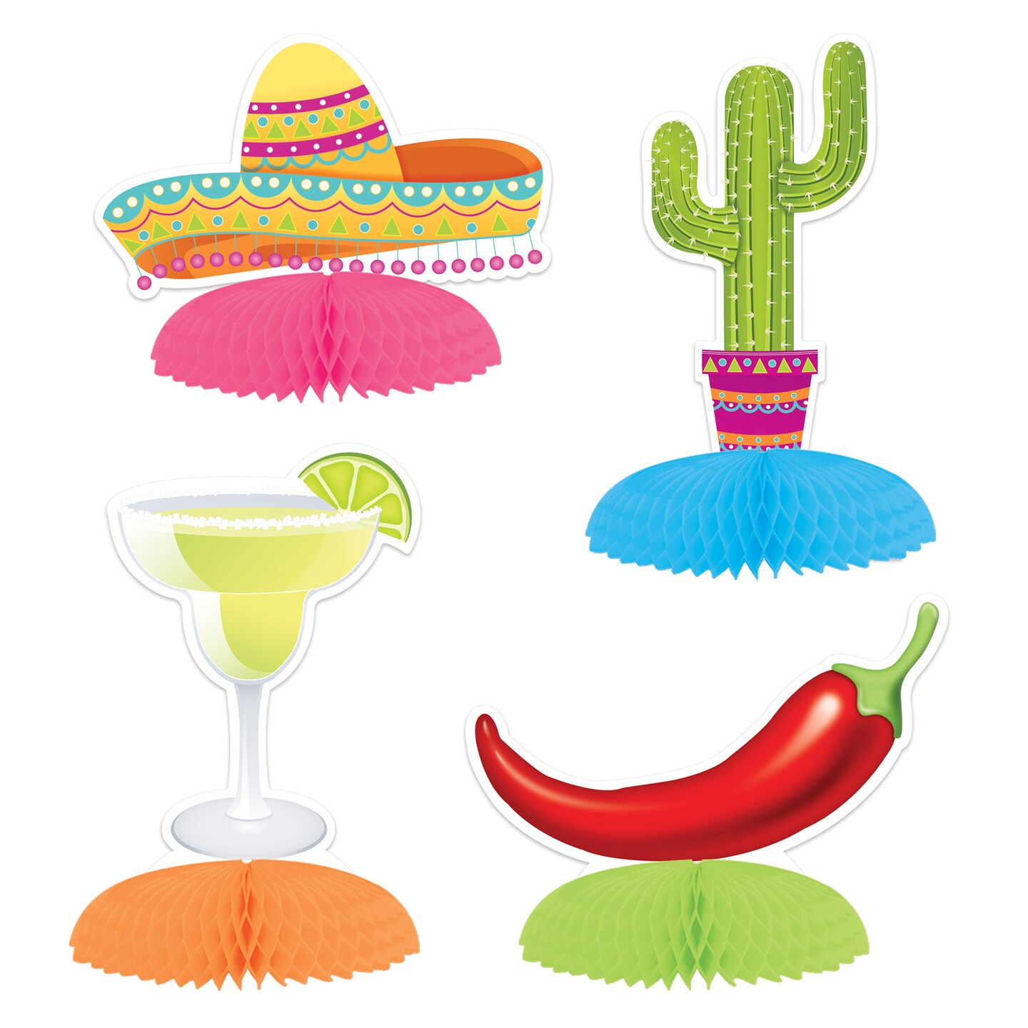 12-Pack Fiesta Mini Centerpieces: Vibrant Party Decor for Any Celebration