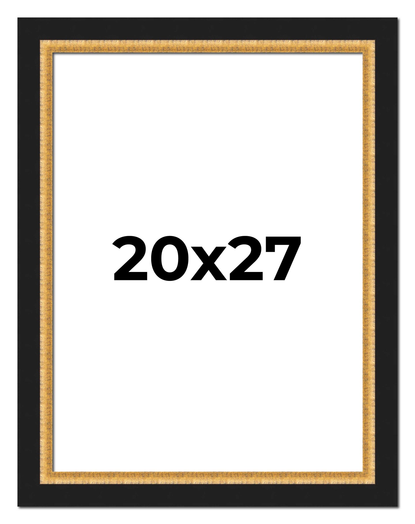 20x27 Embellished Picture Frame with UV-Resistant Acrylic &#x26; Acid Free Backing, Available in 3 Finishes - Black, Brown, Gold