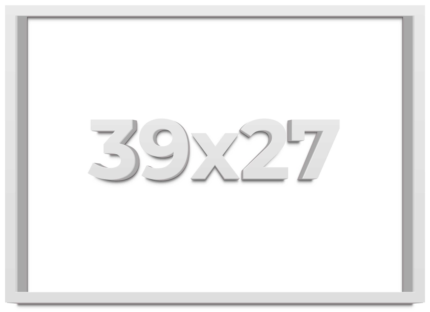 Minimalist Shadow Box White Picture Frame - UV Acrylic, Backing Board, Hanging Hardware