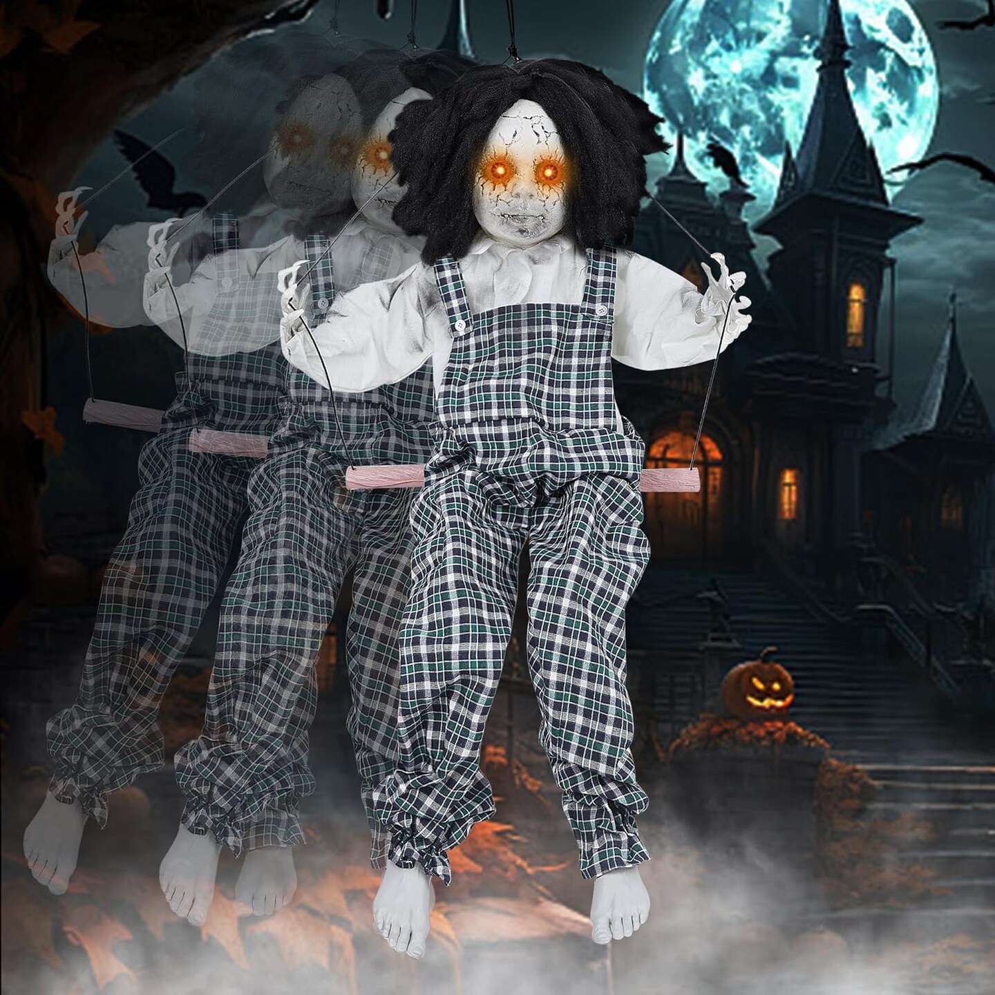 Hanging Halloween Decorations Outdoor Swing Boy