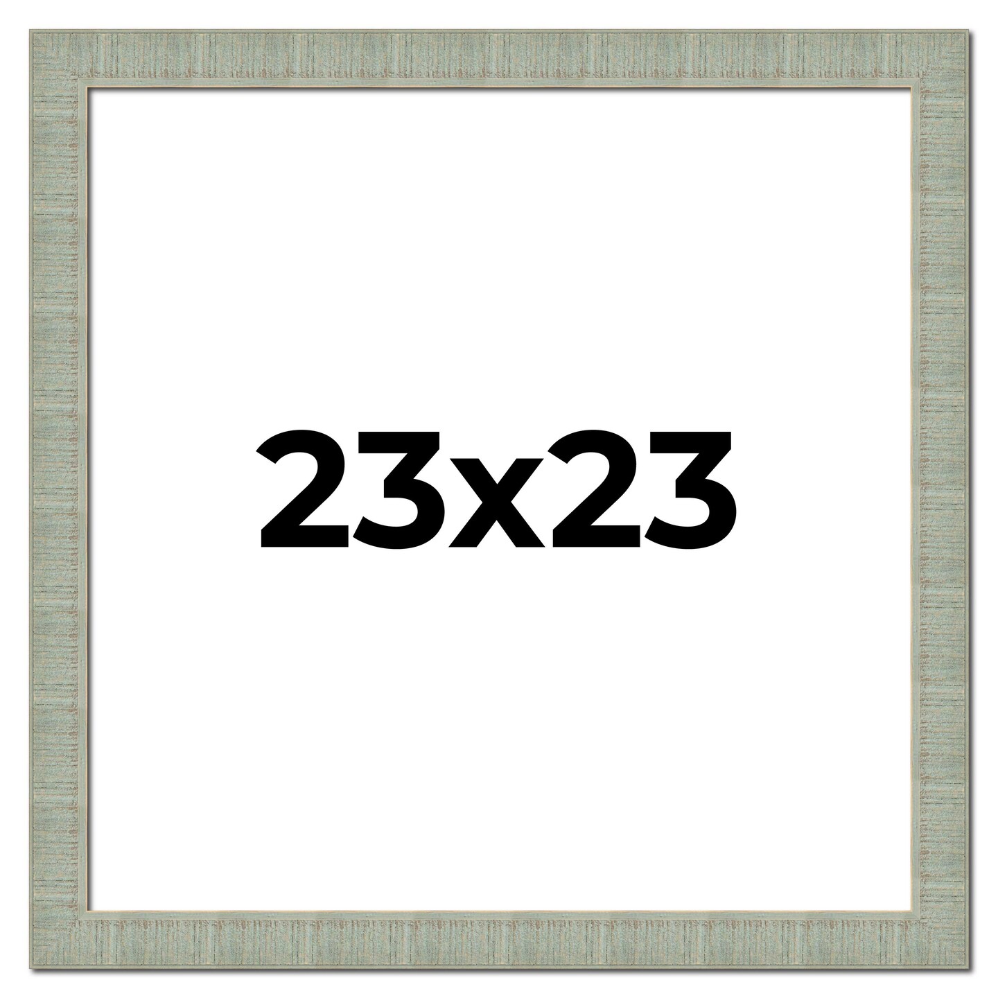 Square Sculpted Blue Picture Frame - UV Acrylic, Foam Board Backing, Hanging Hardware