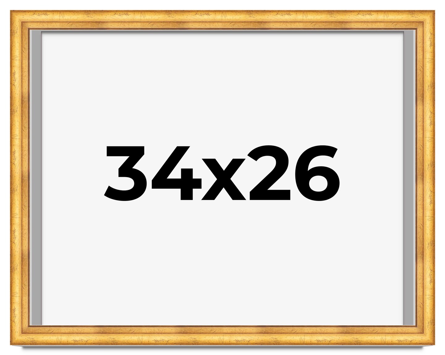 26x34 Deep Shadow Box Picture Frame with UV-Resistant Acrylic &#x26; Acid Free Backing, Available in 4 Finishes - Gold, Silver, Brown, White