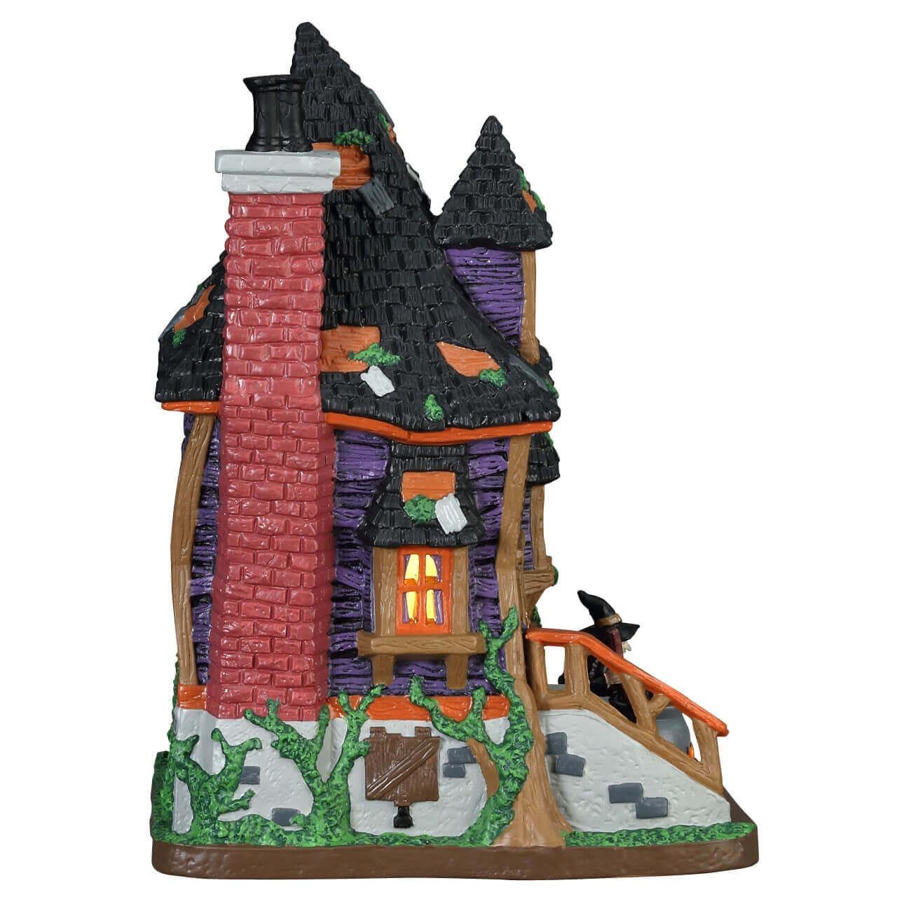 Lemax Spooky Town Halloween Village Witches Bungalow 8 Inch Building