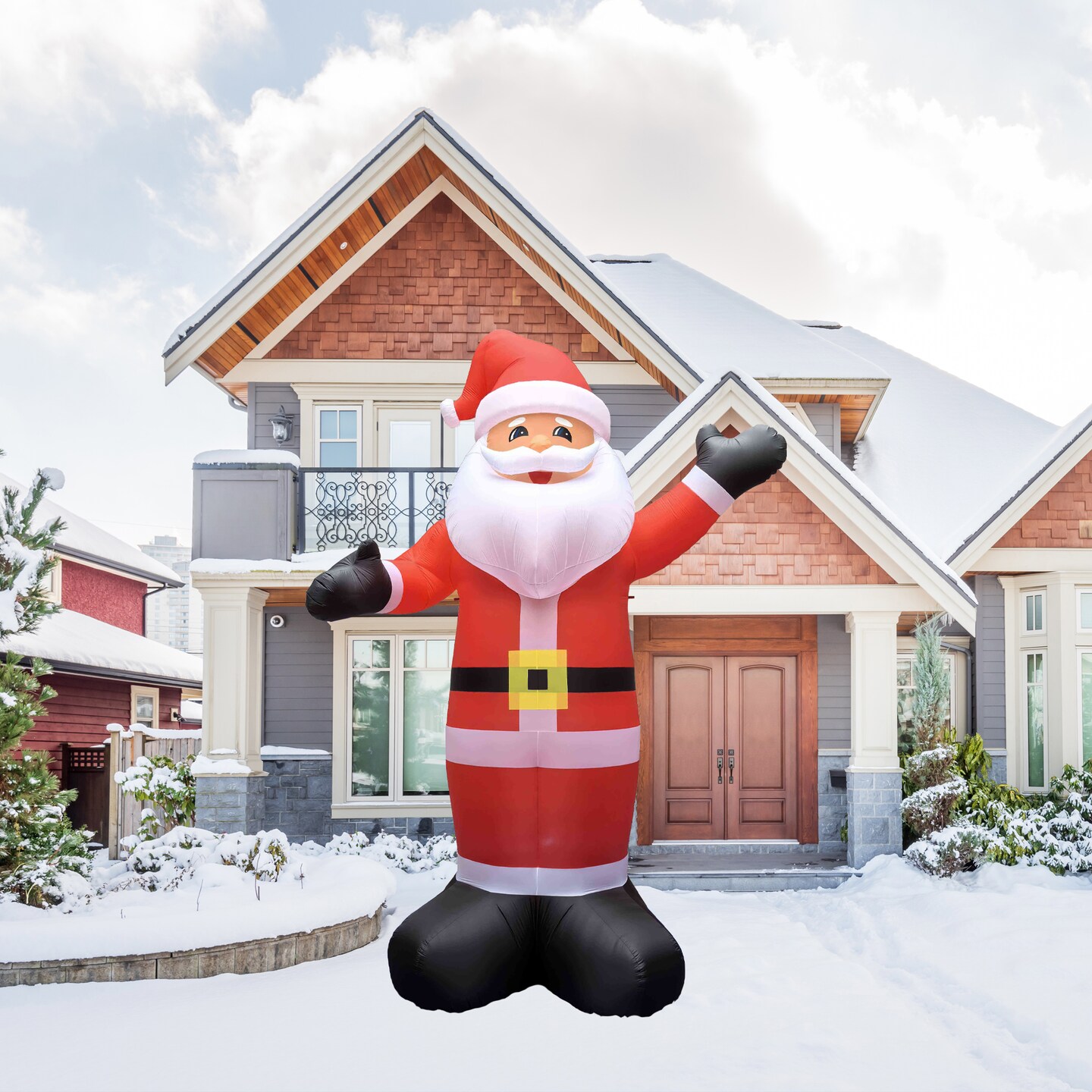 Northlight Lighted Inflatable Santa Claus Outdoor Commercial Christmas Decoration - 20&#x27;