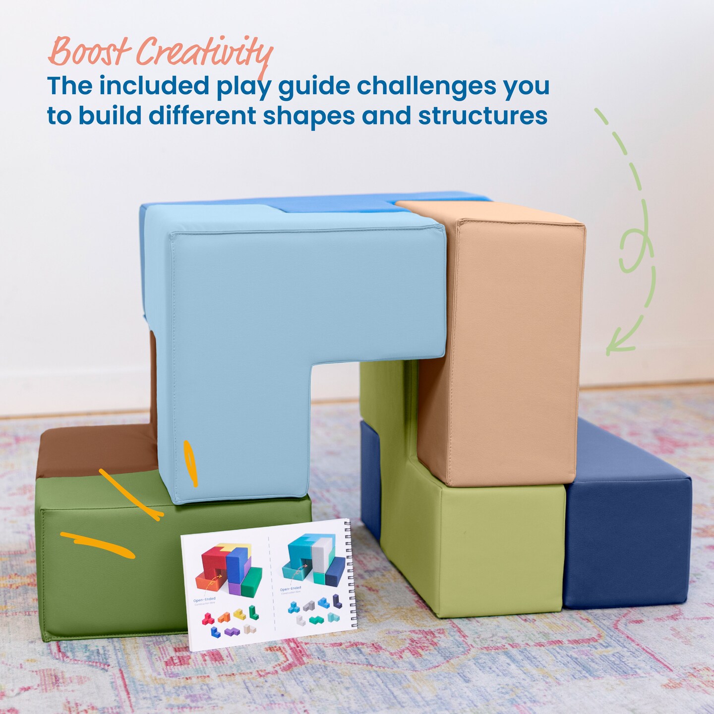 Brainy Building Blocks, Foam Puzzle, 7-Piece