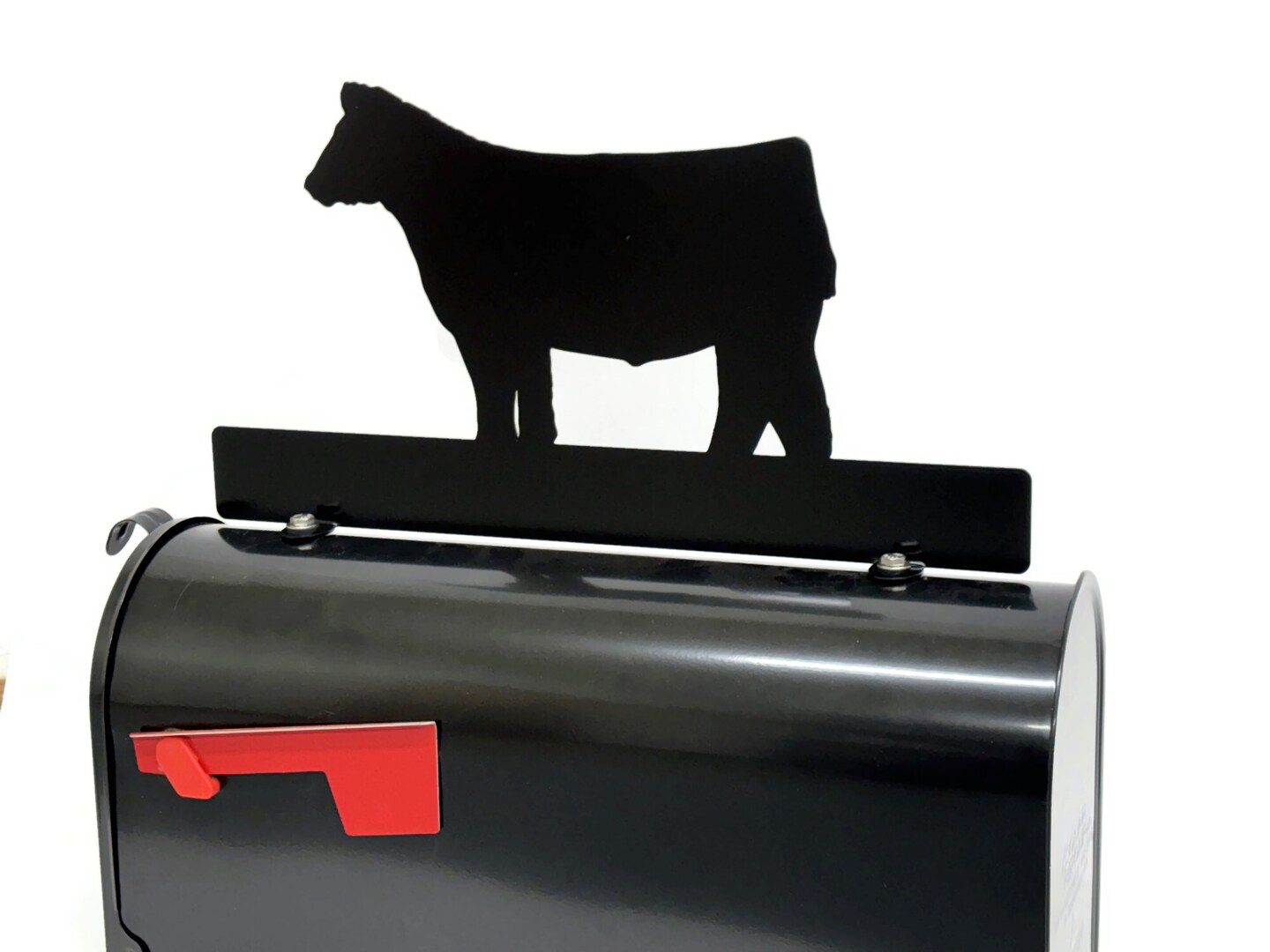 Custom Steer Calf Metal Mailbox Topper: Farmhouse Décor, 17-Inch Wide ...