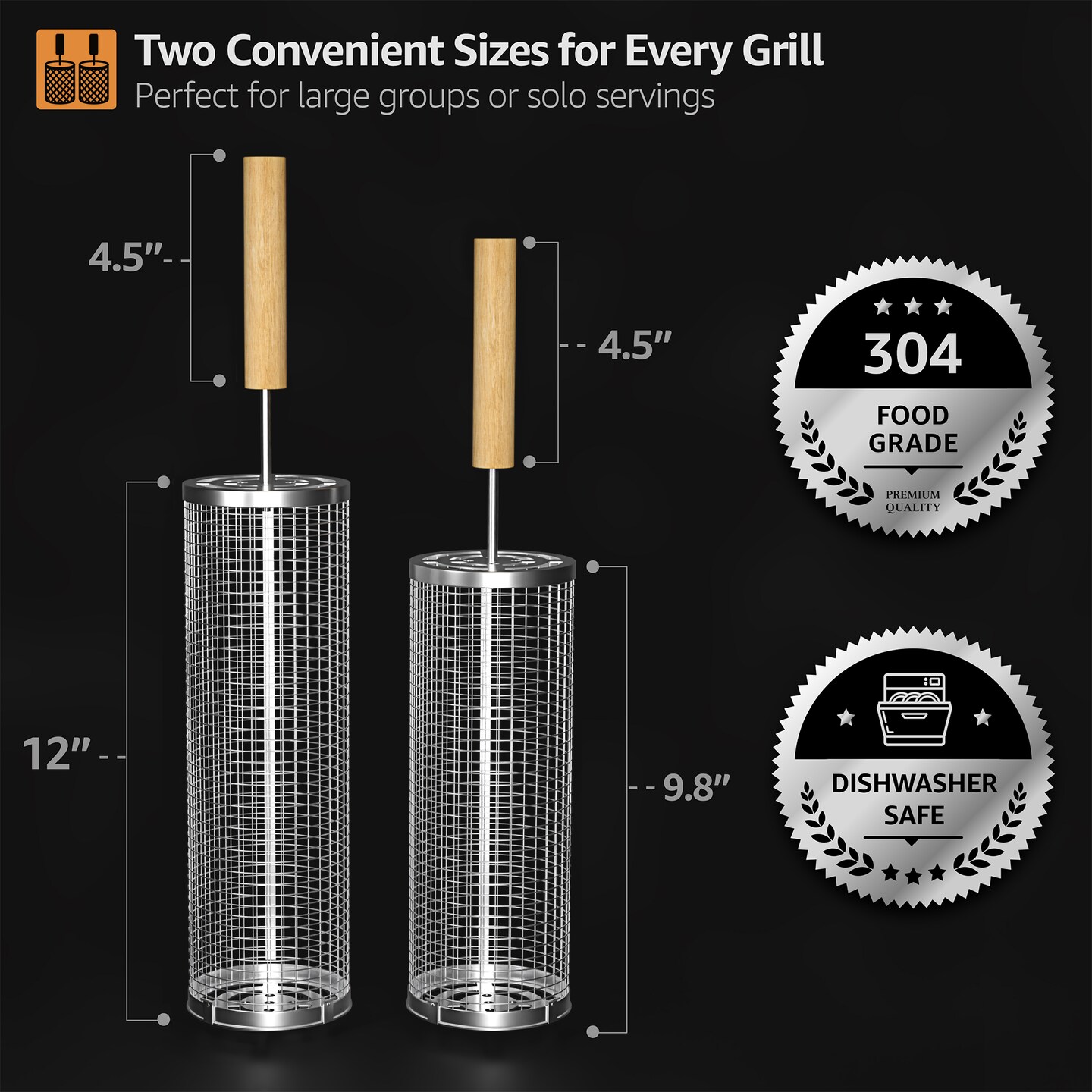 Sorbus Stainless Steel Large Folding Barbecue Grilling Basket with Handle
