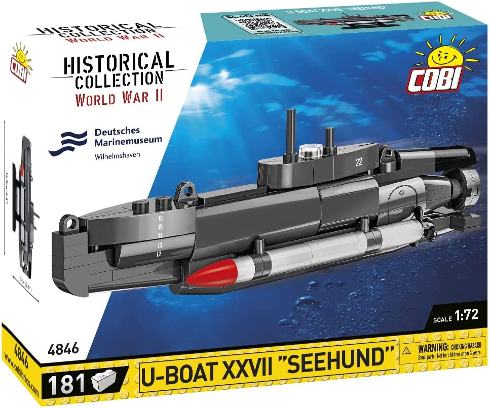 COBI Historical Collection WWII DEUTSCHES MARINEMUSEUM U-BOAT XXVII &#x22;SEEHUND&#x22; Submarine
