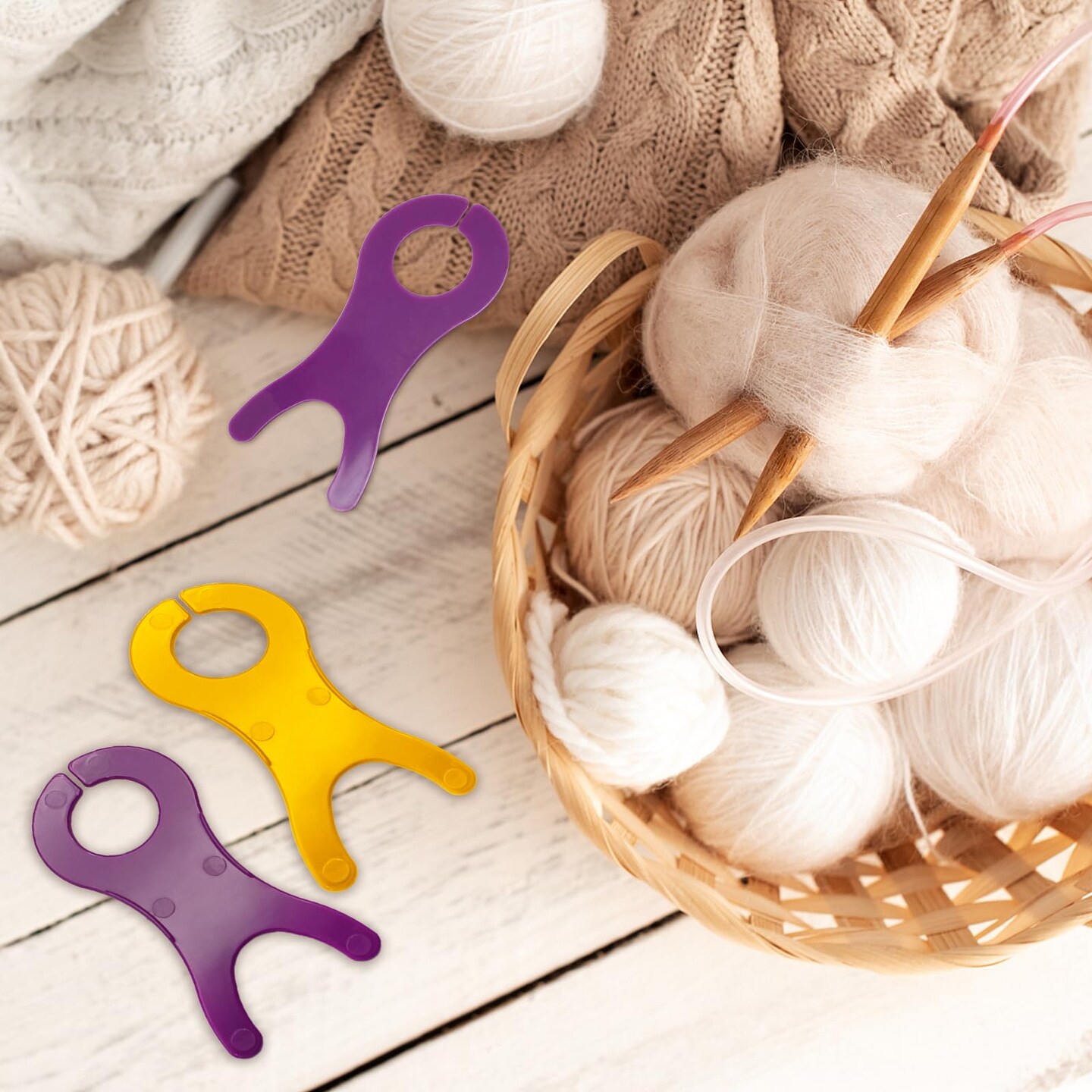 20pcs Yarn Bobbins for Crochet Large Bobbins Spool Tool - 2 Colors, Bobbin Winders Tool Weave Organizer Cross Stitch Thread Spool Organizer