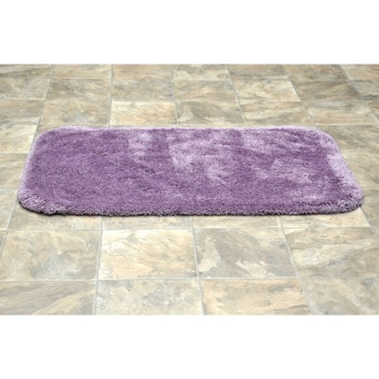 24&#x22;x40&#x22; Finest Luxury Ultra Plush Washable Nylon Rug Purple Garland