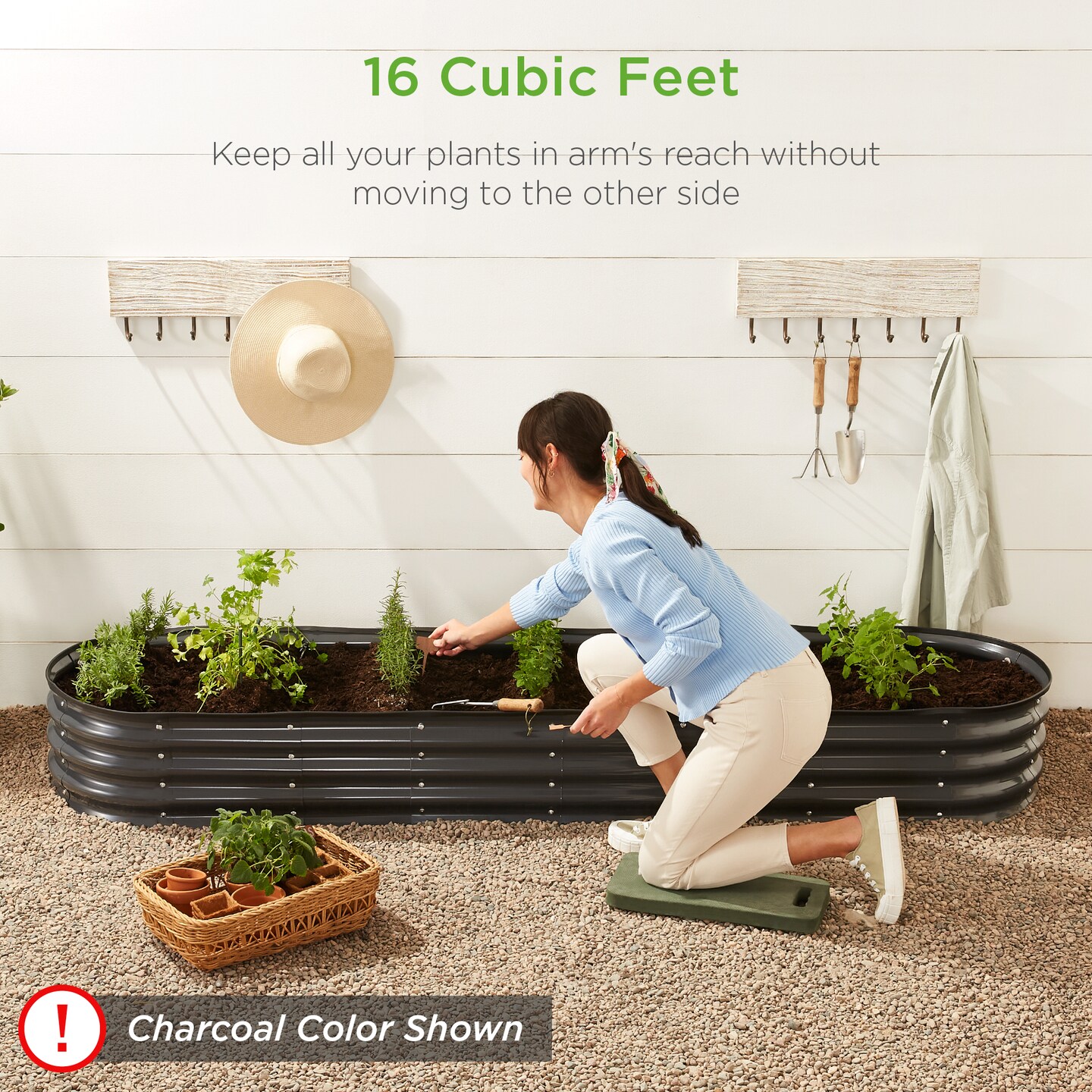 Best Choice Products 8x2x1ft Outdoor Metal Raised Oval Garden Bed, Planter Box for Vegetables, Flowers
