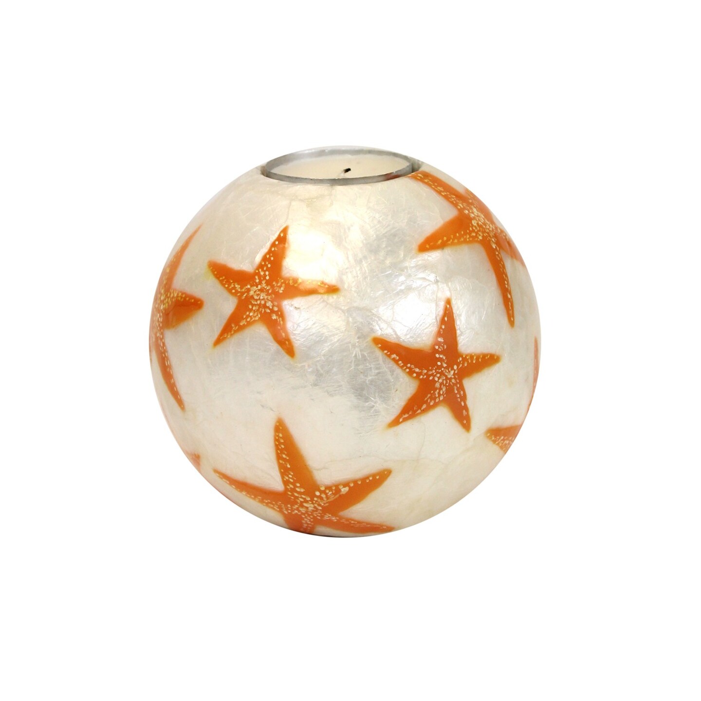 4&#x22;  Capiz Tealight Holder Starfish
