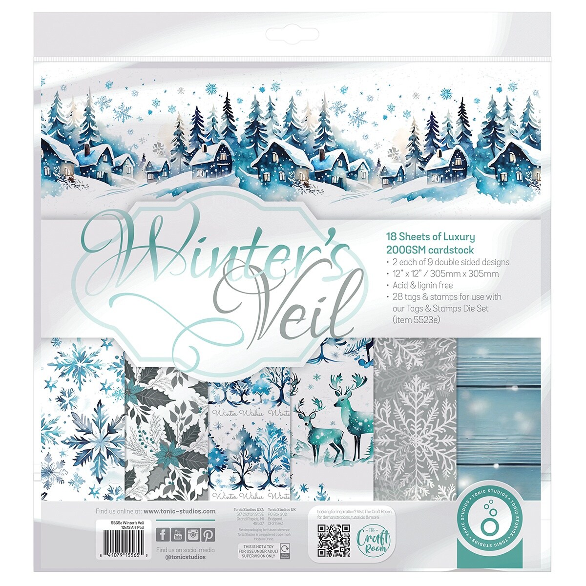 Tonic Studios Art Pad 12&#x22;x12&#x22;-Winter&#x27;s Veil