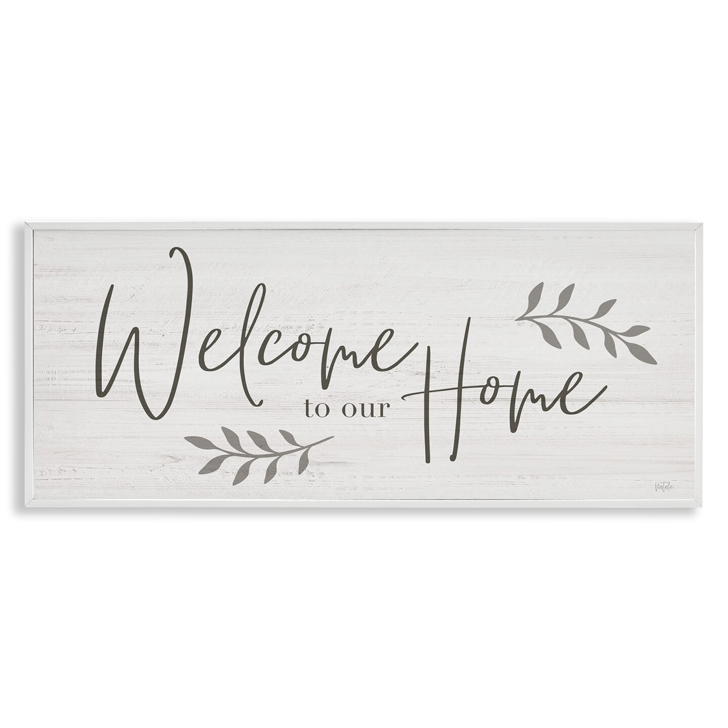Stupell Industries Welcome To Our Home Country Sign Black Framed Giclee Art