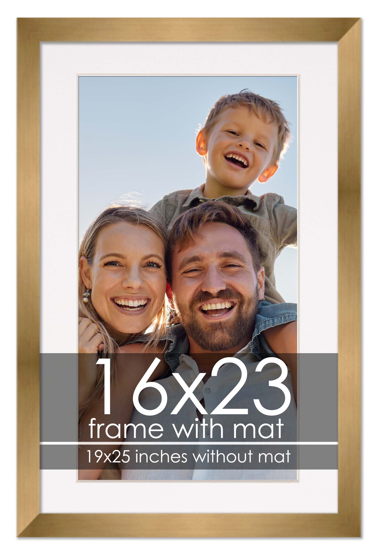 Metallic Bronze with White Photo Mat, UV Acrylic Front, Foam Board Backing, 60 Sizes Available