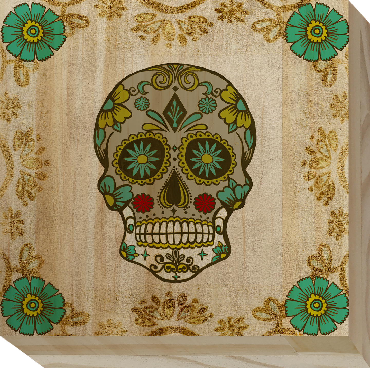 D&#xED;a de Los Muertos Wood Block Signs