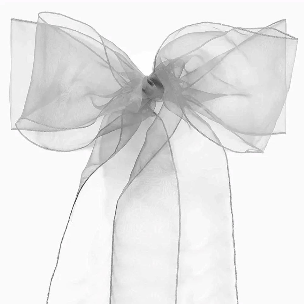 Kitcheniva 10 Pcs Organza Chair Cover Sash Bow