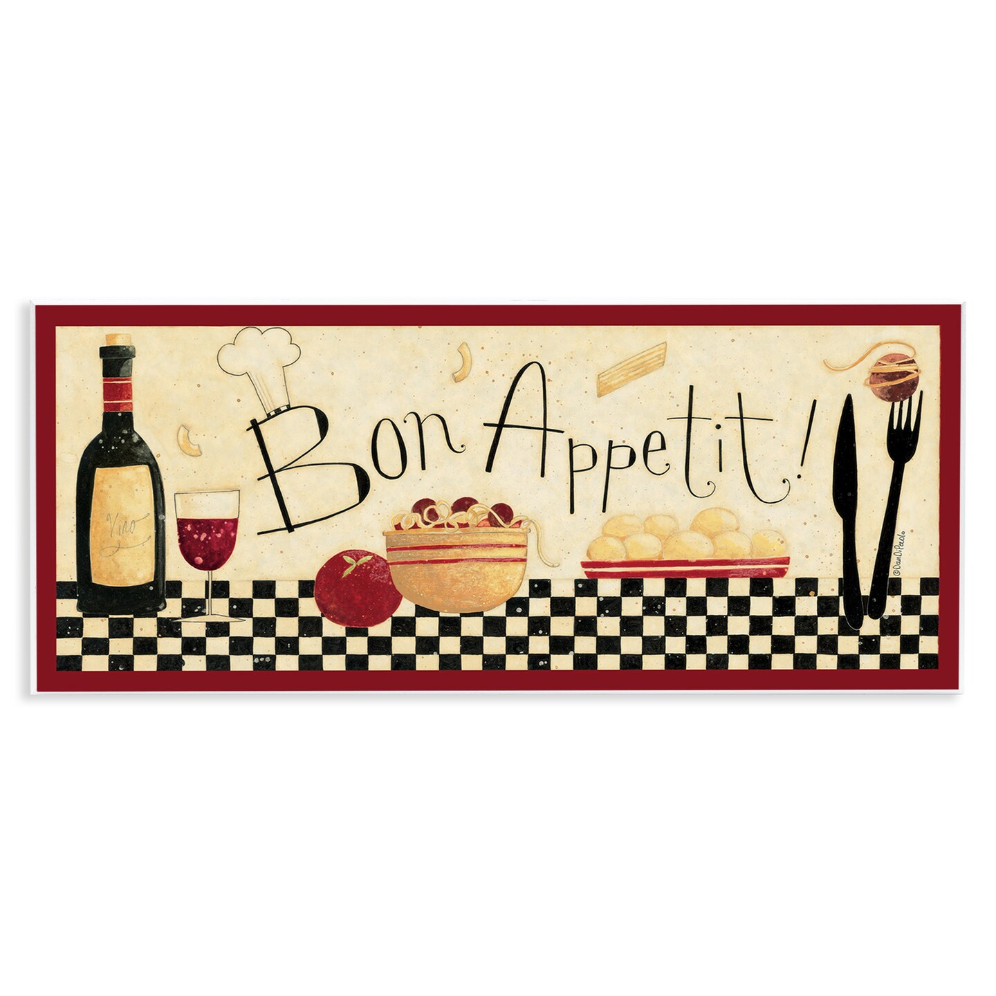 Stupell Industries Bon Appetit Traditional Kitchen Wall Plaque Art