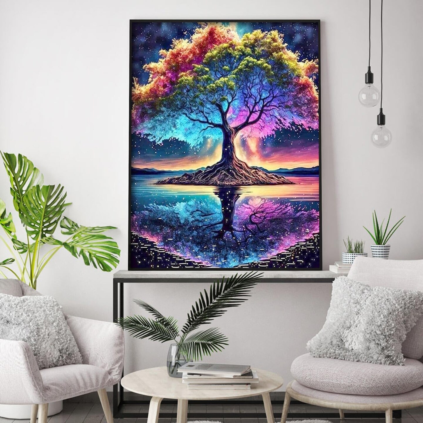 DIY 5D Diamond Painting Kits for Adults Diamond Art Kits B10045: Tree of Life Diamond Painting Full Drill Crystal Rhinestone Embroidery Craft Kits for Home Wall Decor Gifts.