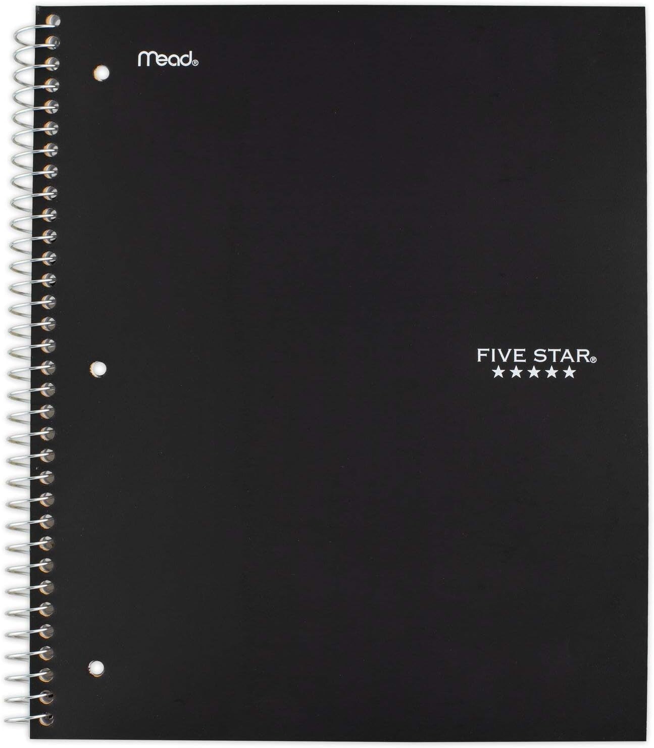 Spiral Notebook, 1 Subject, Wide Ruled Paper, 100 Sheets, 10-1/2&#x22; X 8&#x22;, Red (72017)