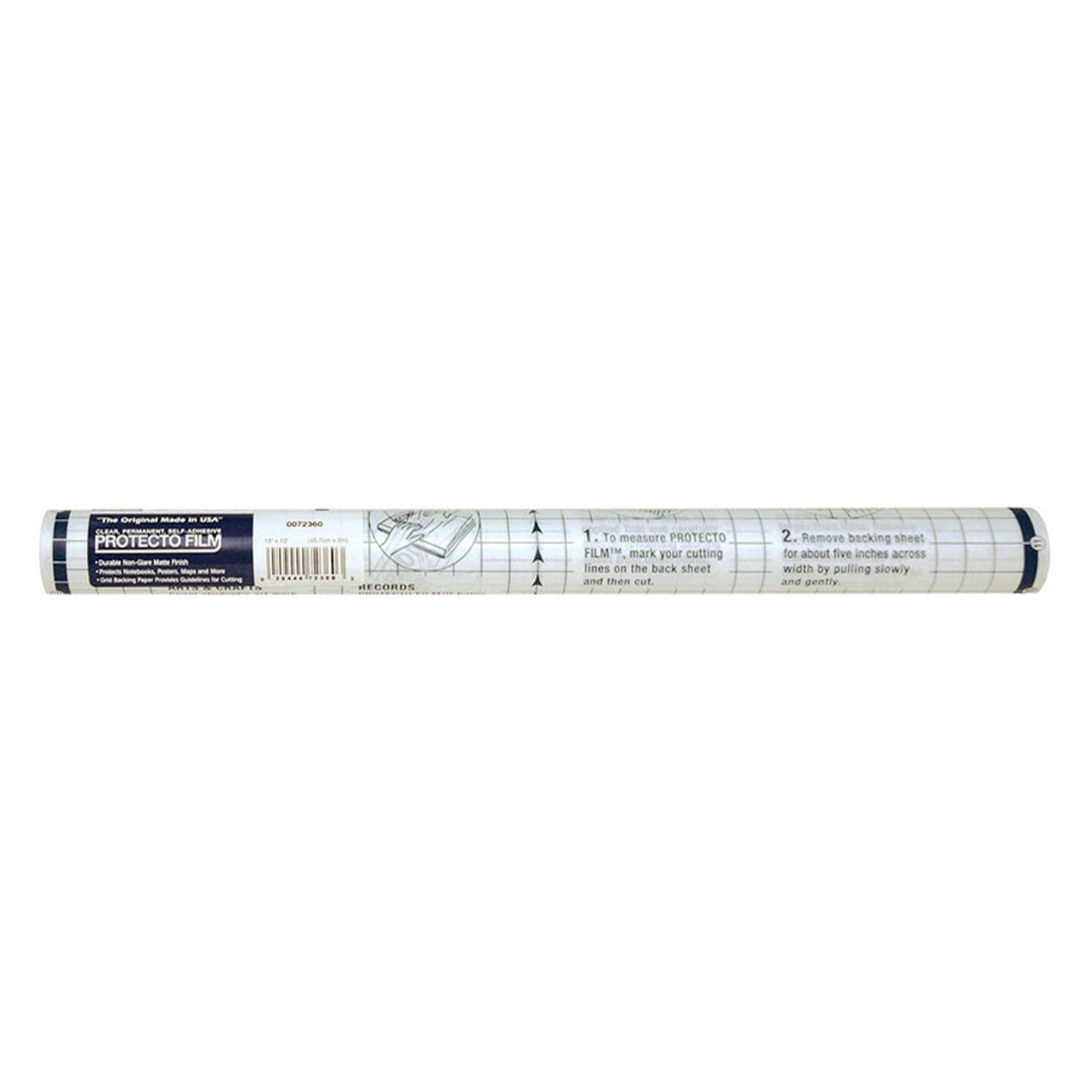 Protecto Film&#x2122;, Clear, Non-Glare Plastic, 18&#x22; x 10&#x27;, 1 Roll