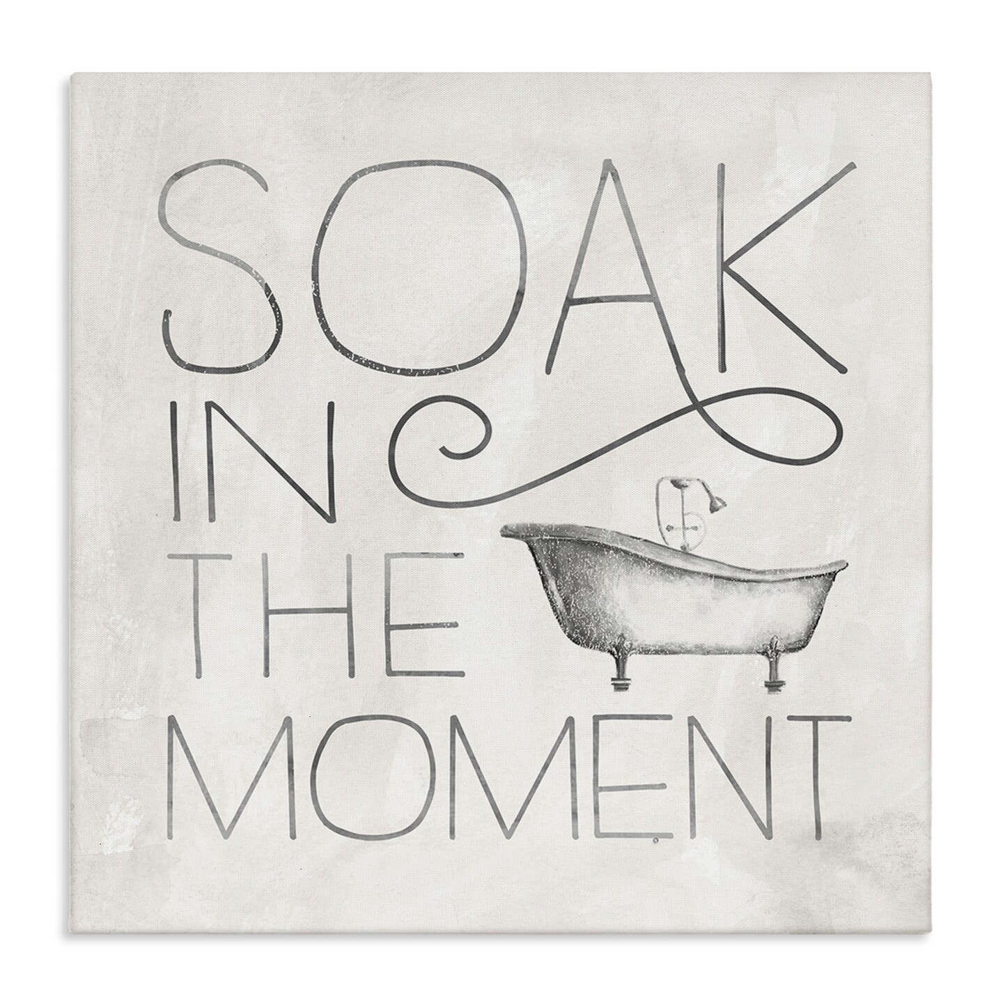 Stupell Industries Vintage Bathroom Soak Phrase Canvas Wall Art