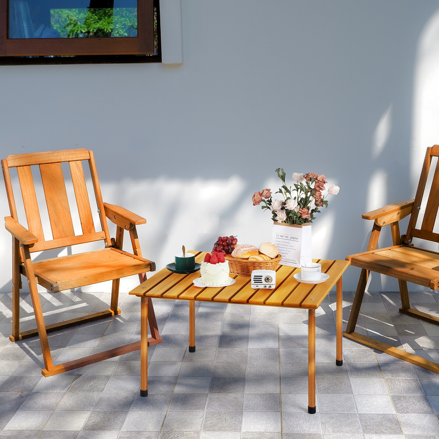 Picnic Folding Roll Up Outdoor Camping Beach Dining Use Low Portable Table with Carrying Bag for Picnics, Camping, Beach, Tailgating, Patio, Kitchen, Living Room