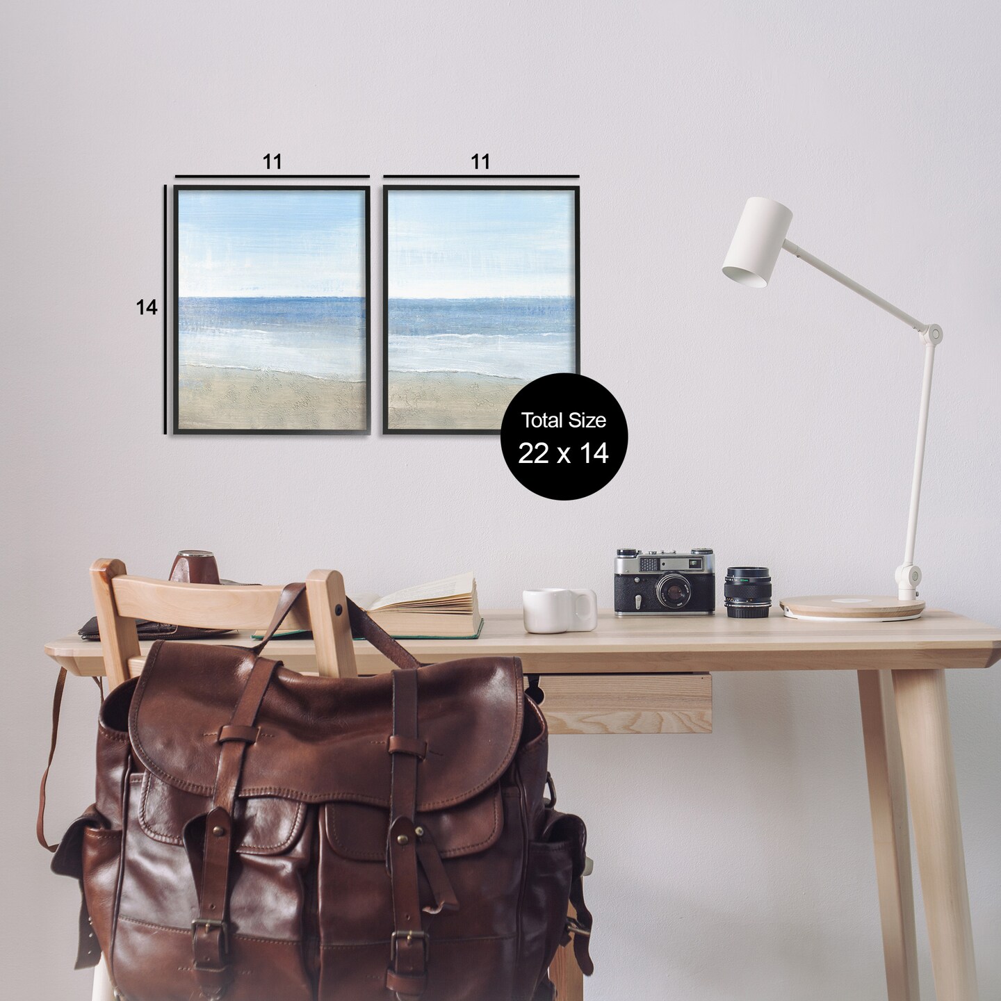 Stupell Industries Coastal Seafoam Beach Waves Framed Giclee Art