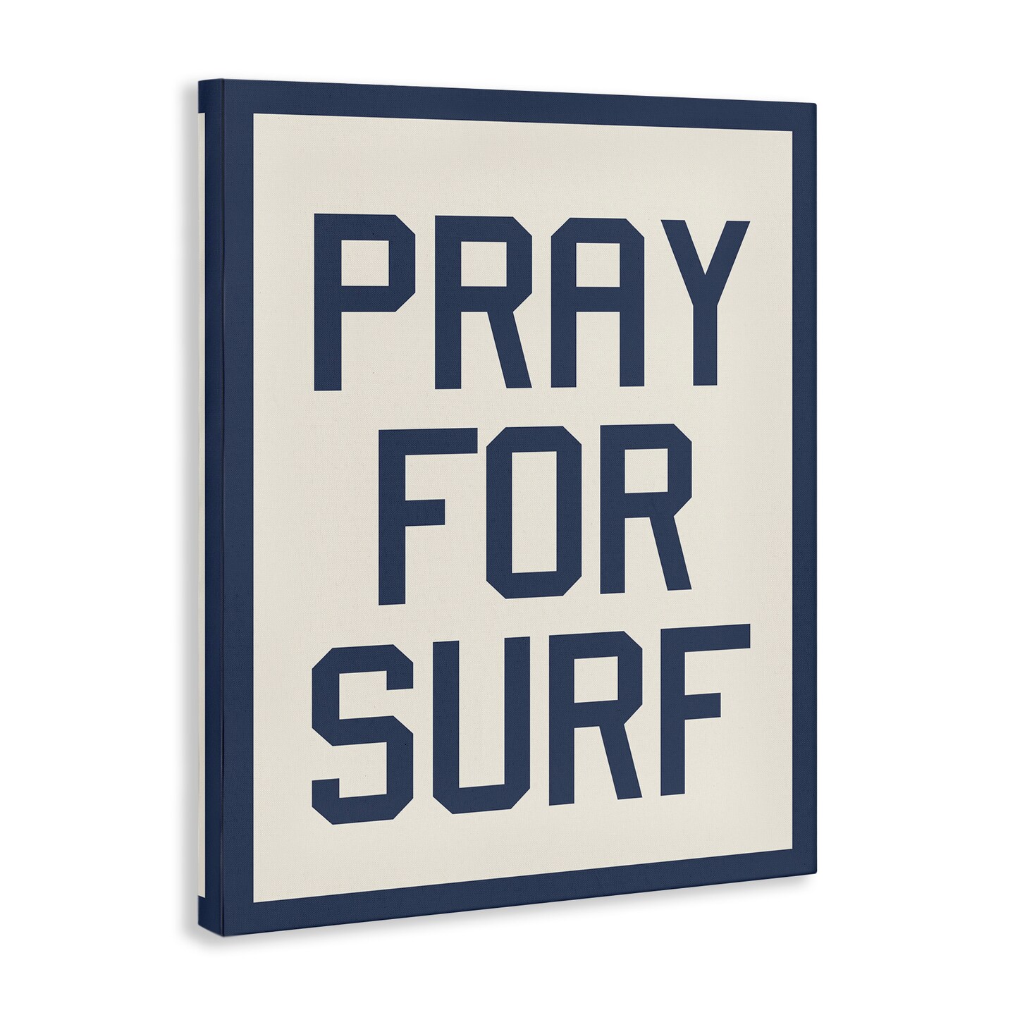 Stupell Industries Pray for Surf Phrase Canvas Wall Art