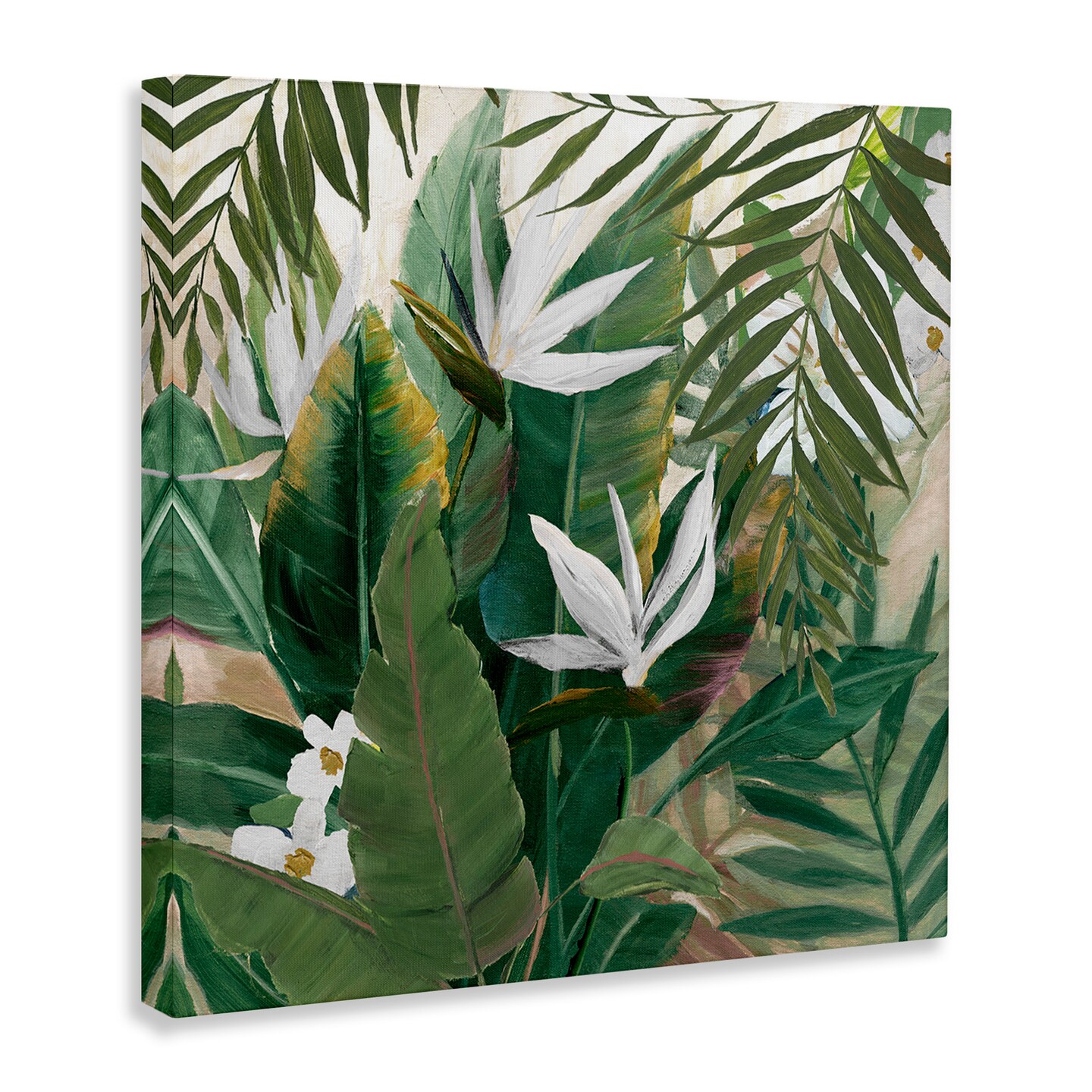 Stupell Industries Tropical Birds Of Paradise Plant Canvas Wall Art