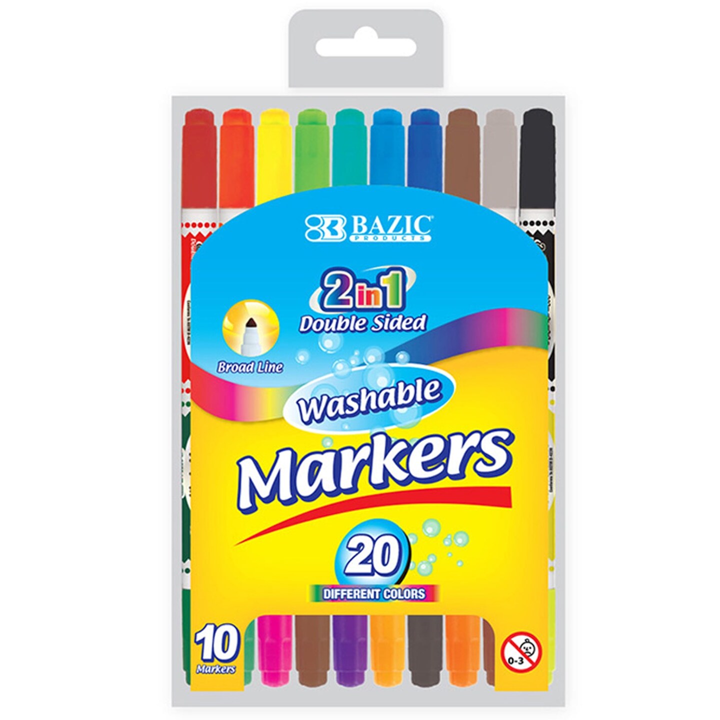 Washable Markers, Double-Tip, 16 Colors, 8 Markers | Michaels