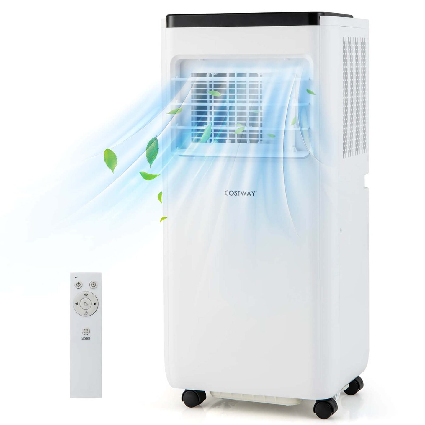 Costway 6500 BTU(10000 BTU ASHRAE) Portable Air Conditioner Cools up to 350 Sq.Ft with Fan & Dehumidifier