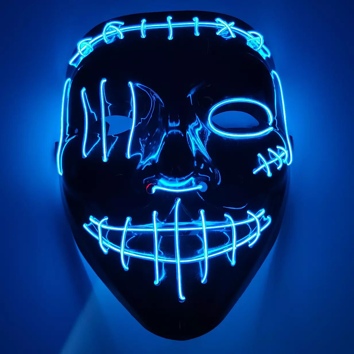 Kitcheniva Purge Halloween LED Light Up Mask 3 Modes Costume Rave