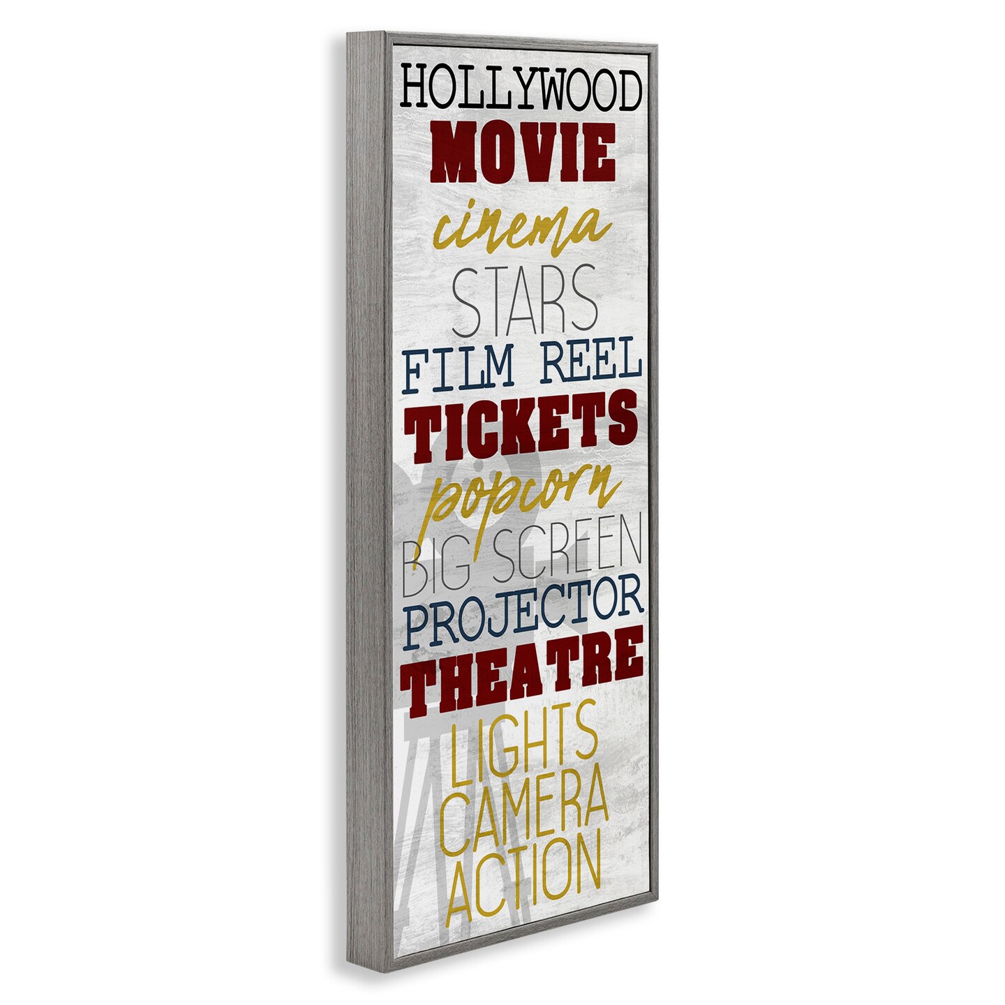 Stupell Industries Vintage Cinema Projector Phrases Framed Giclee Art