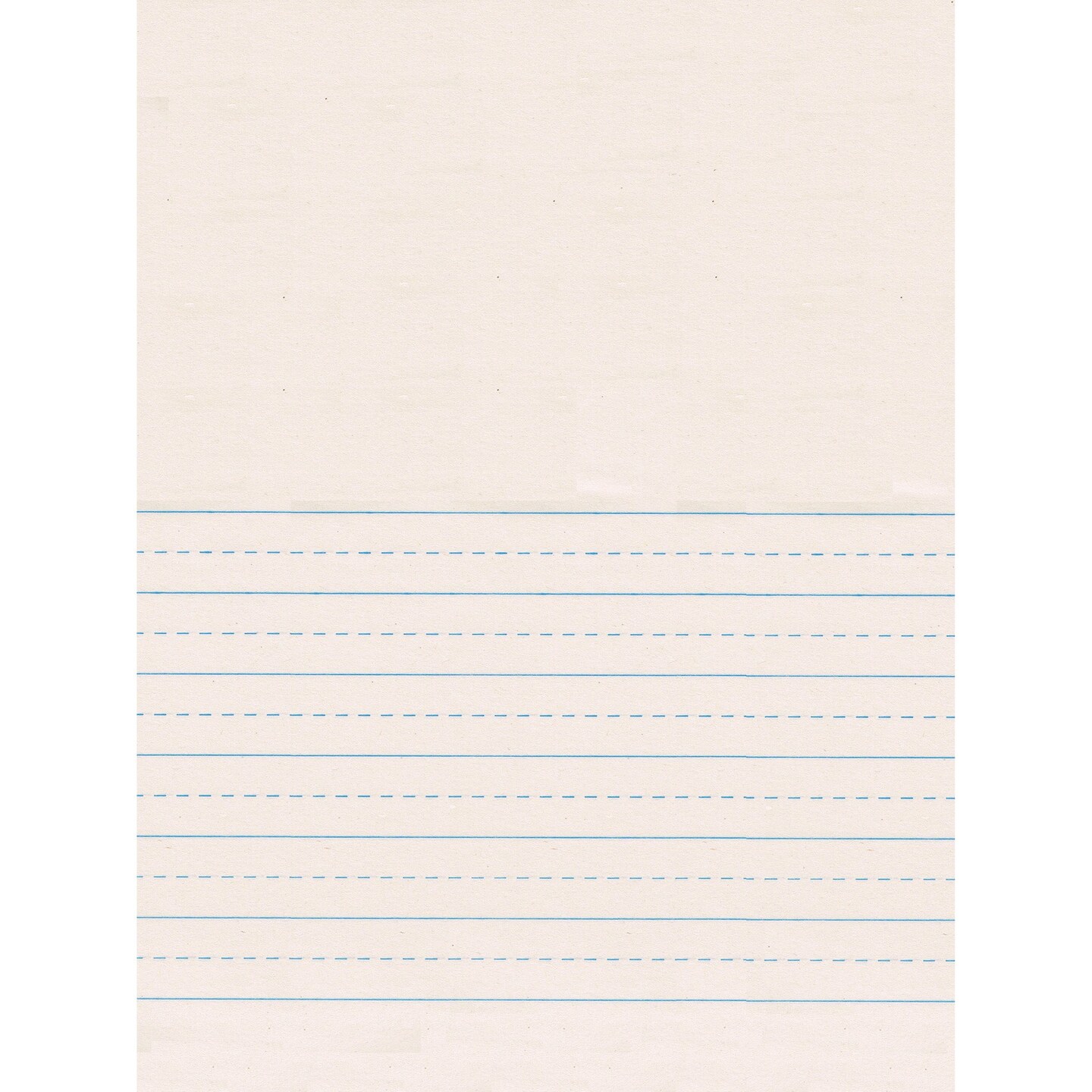 Newsprint Handwriting Paper, Picture Story, 7/8" x 7/16" Ruled Short, 9" x 12", 500 Sheets