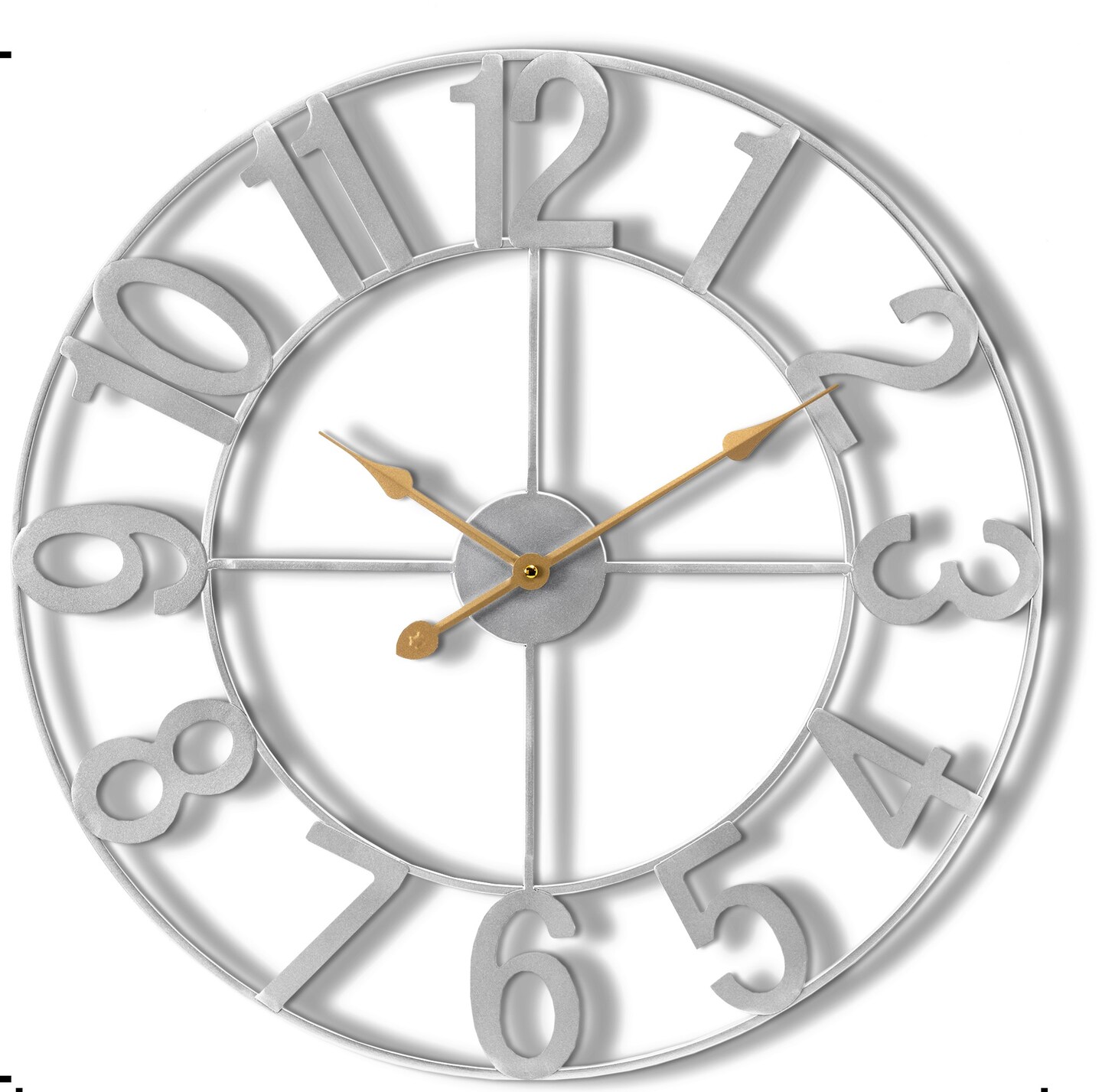 Sorbus Large Wall Clock - 24-inch Decorative Numeral Wall Clock - Battery Operated Analog - Living Room and Kitchen Décor