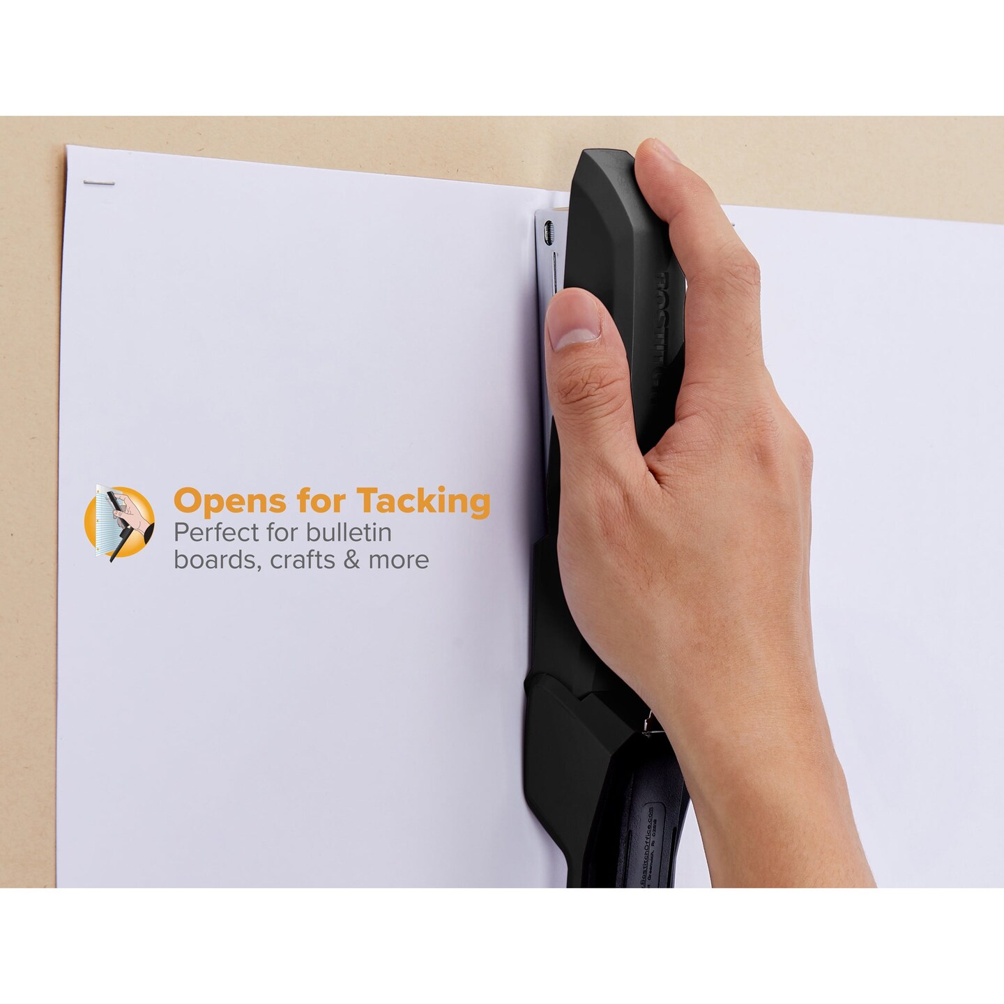 Black Anti-Microbial Desktop Stapler