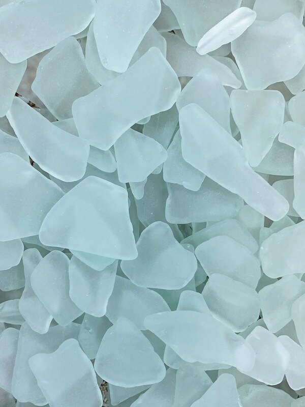 product name is Aqua Light Aqua Sea Glass Beach Glass Ocean Tumbled Glass Bulk Pieces Craft Glass Sea Glass Jewelry Art Glass