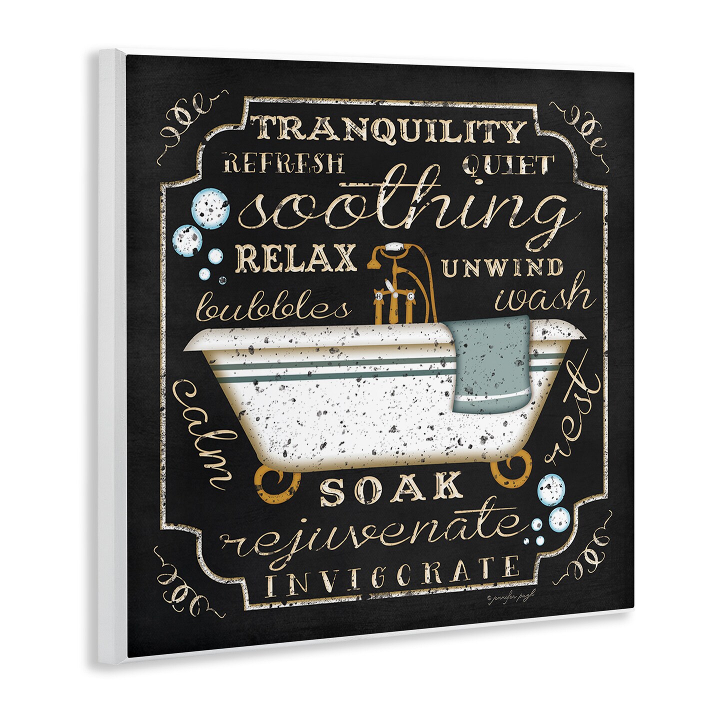 Stupell Industries Country Bathtub with Various Phrases Wall Plaque Art