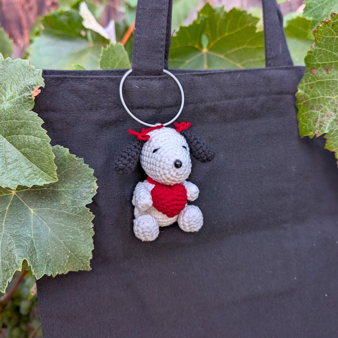 Handmade online Chevre Gyzore Goatskin Snoopy Bag Charm,Snoopy charm