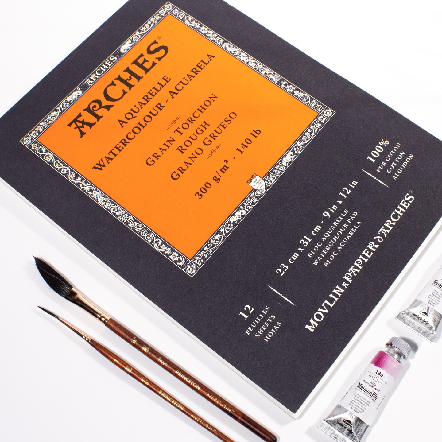 Arches Aquarelle Rough Watercolor Pad 9"X12"- 140lb, 12 Sheets