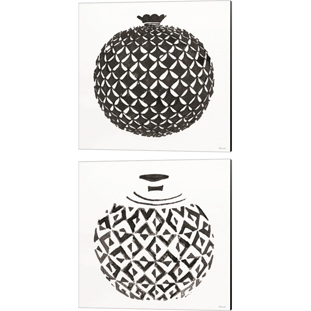 Tile Vase by Stellar Design Studio 14&#x22; x 14&#x22; Canvas Wall Art (Set of 2)